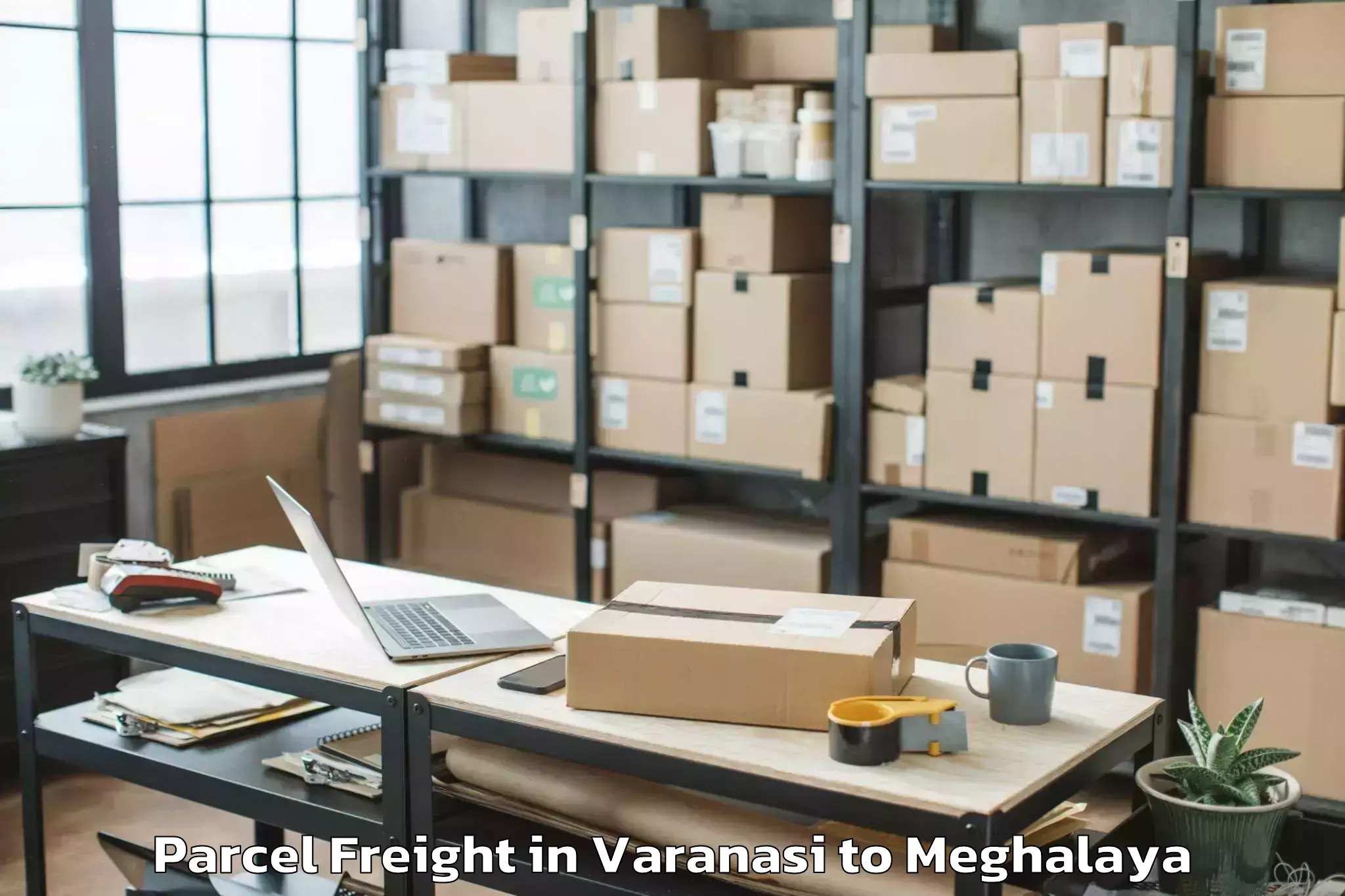 Book Varanasi to Nongstoin Parcel Freight